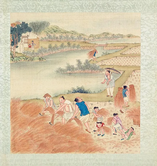清人《耕织图册》彩绘本_32