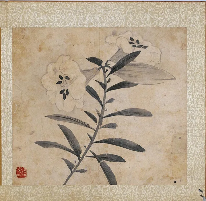 陈淳水墨画花卉册_14