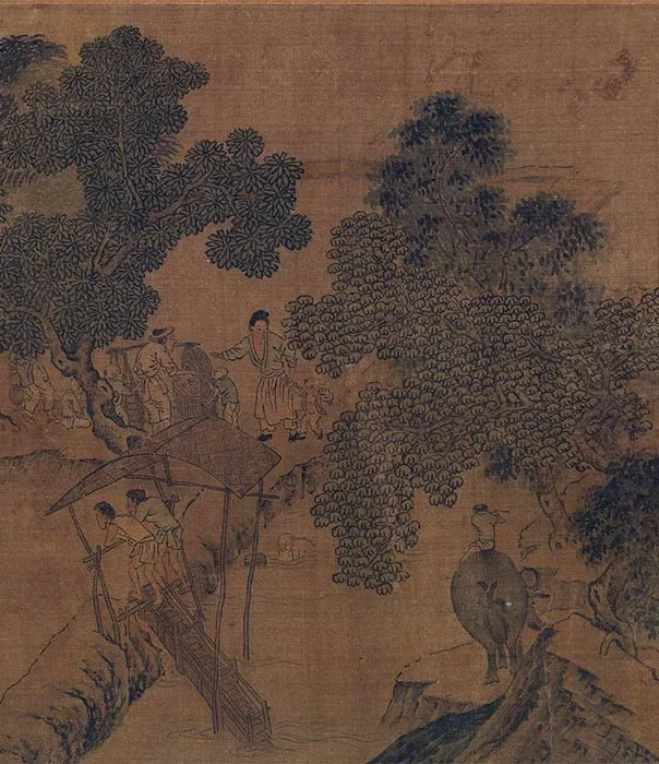 田园山水画《耕渔图》卷_06