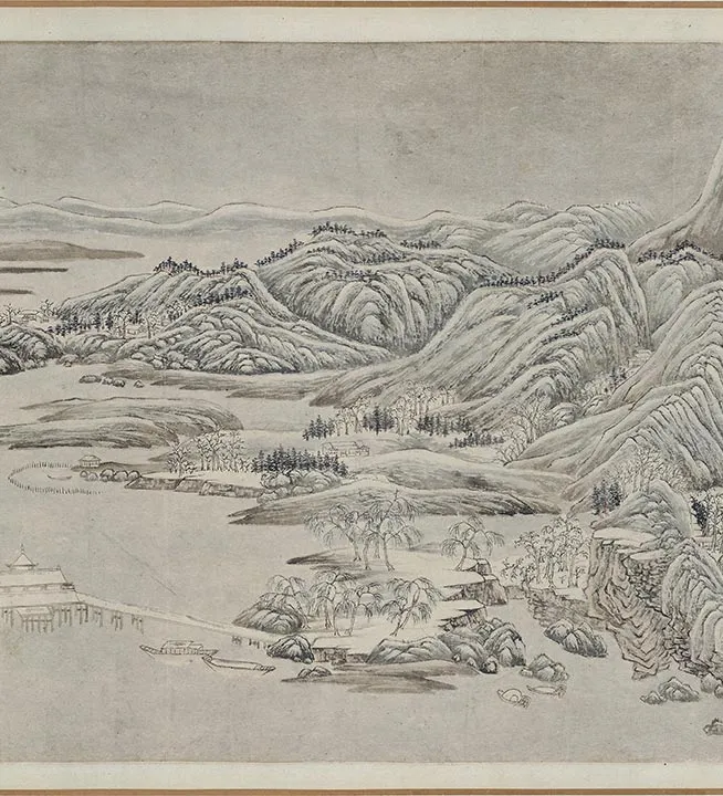 传赵原摹王维江山雪霁图卷_09