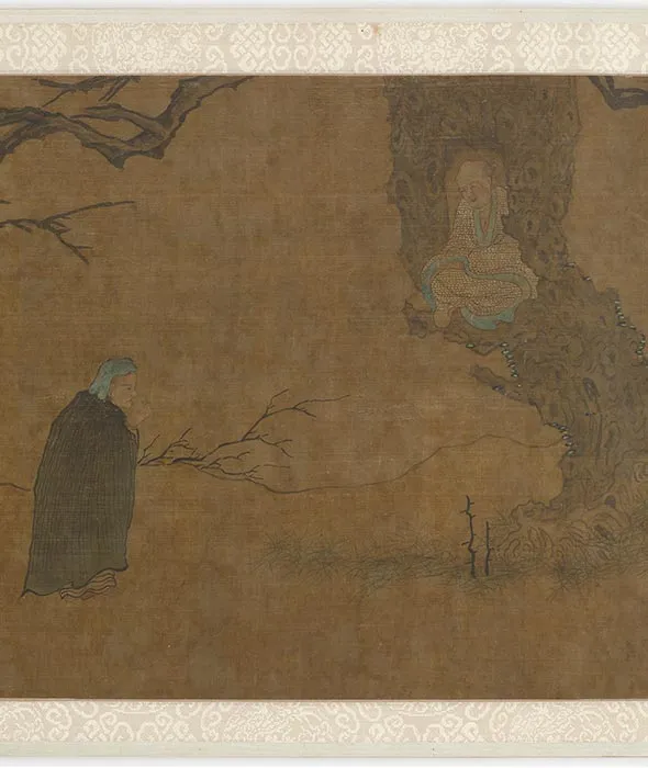 传贯休罗汉渡水图卷_03