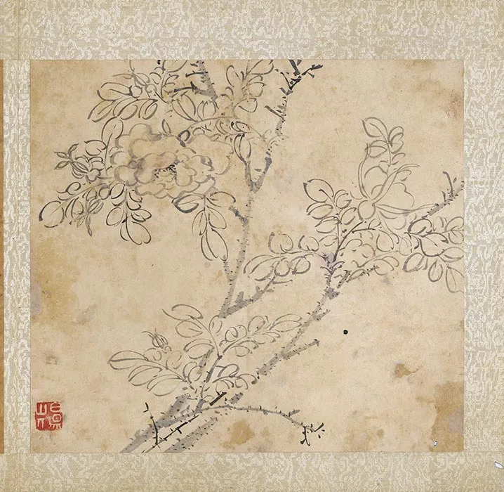 陈淳水墨画花卉册_16