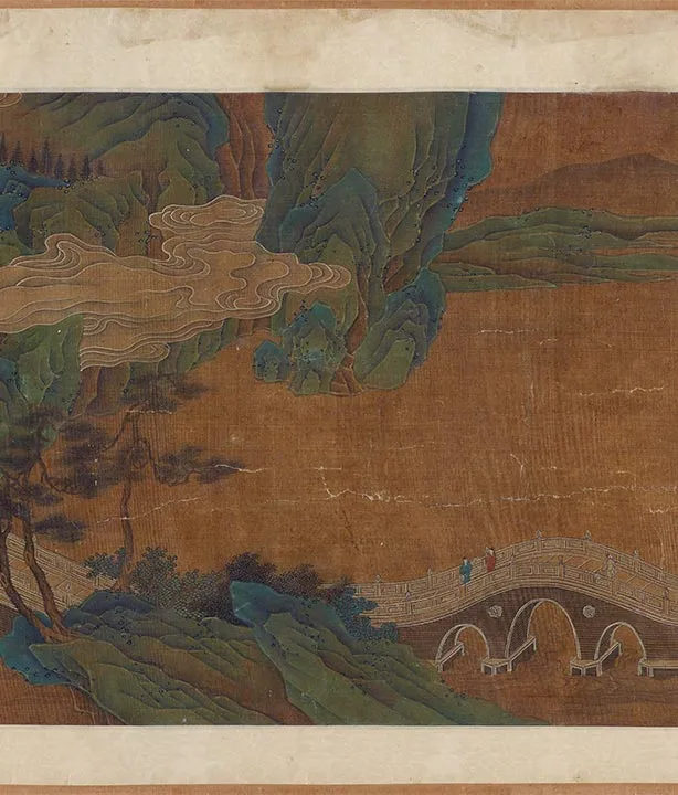 青绿山水楼阁画《阿房宫图》卷_10