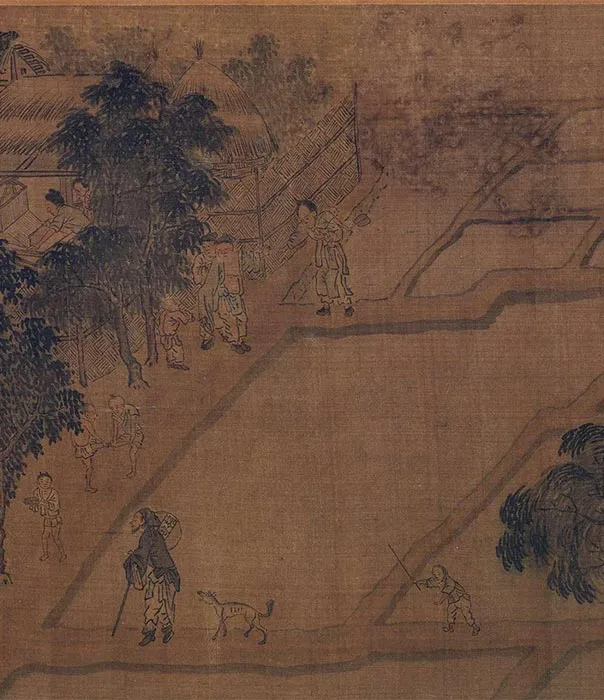 田园山水画《耕渔图》卷_04