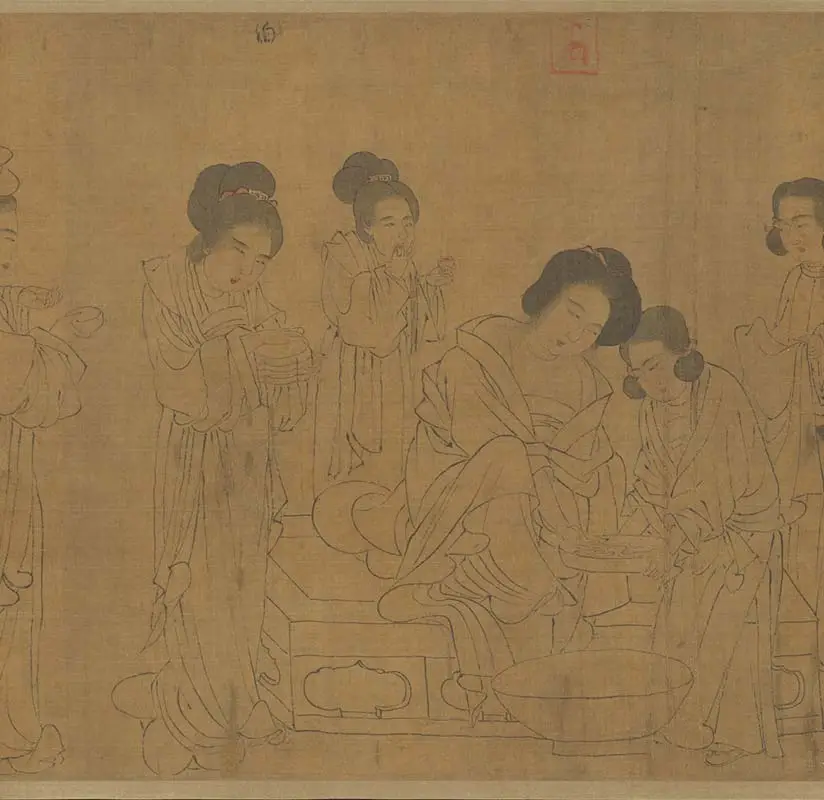 宋摹《周文矩宫中图》_06