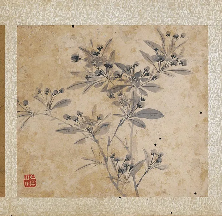 陈淳水墨画花卉册_18