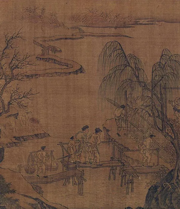 田园山水画《耕渔图》卷_20