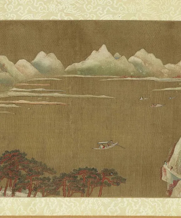 传杨昇没骨山水画卷_06