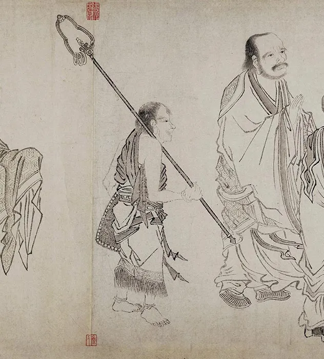 传明仇英临贯休十六罗汉图卷_10