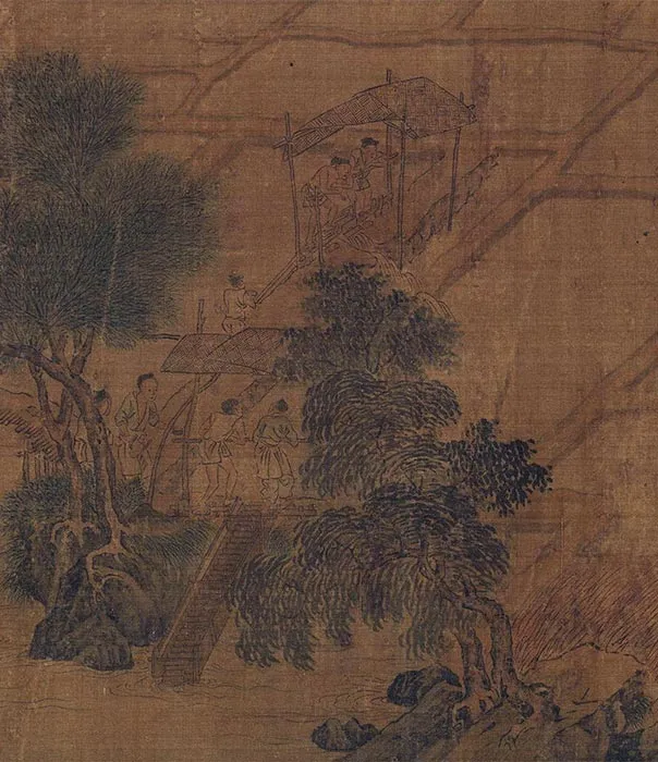 田园山水画《耕渔图》卷_13