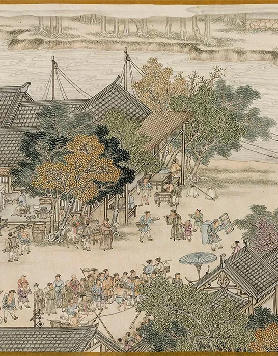 清杨大章仿宋院本金陵图卷_13