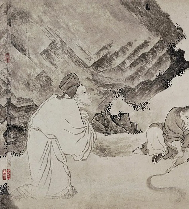 传明仇英临贯休十六罗汉图卷_06