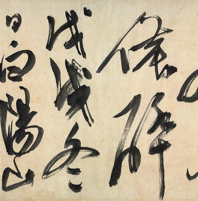 陈淳书画合璧《草书水墨花卉写生图》卷_02