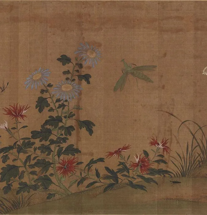 传五代南唐徐熙花卉草虫卷_10