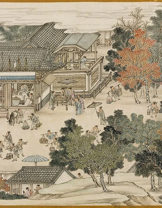 清杨大章仿宋院本金陵图卷_21