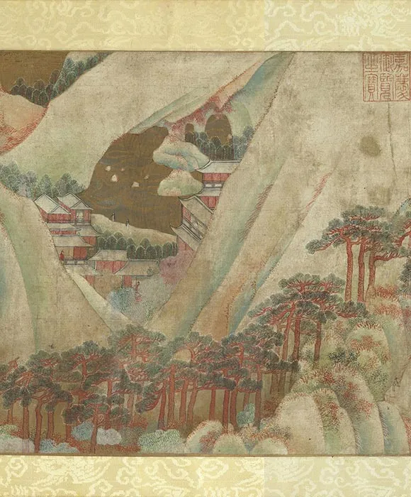 传杨昇没骨山水画卷_09