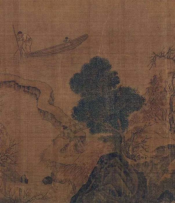 田园山水画《耕渔图》卷_19