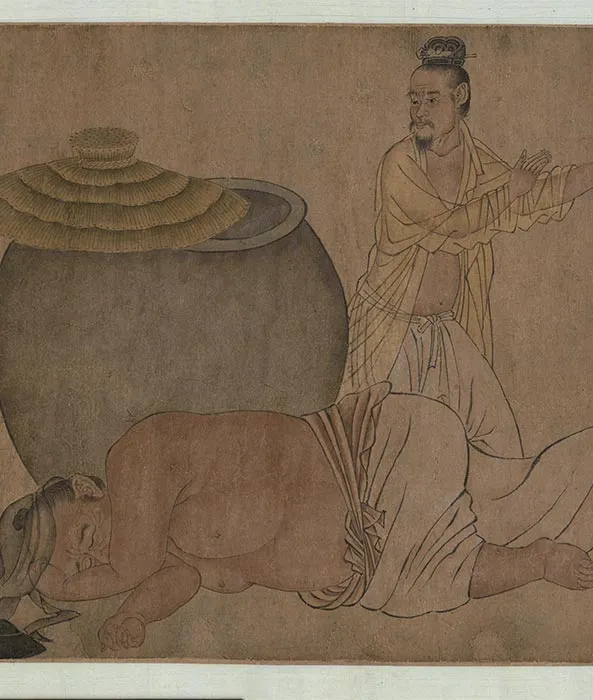 传唐陆曜六逸图卷_14