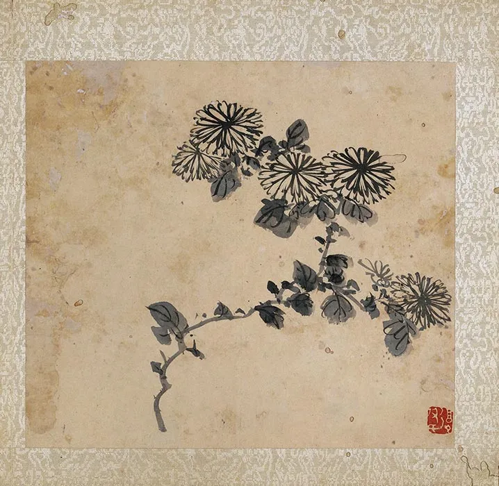 陈淳水墨画花卉册_06