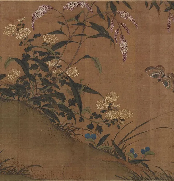 传五代南唐徐熙花卉草虫卷_08