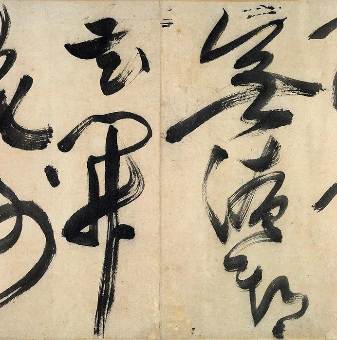 陈淳书画合璧《草书水墨花卉写生图》卷_04