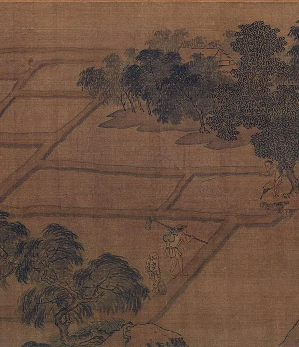 田园山水画《耕渔图》卷_05