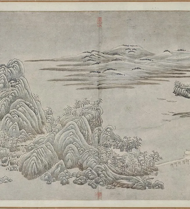 传赵原摹王维江山雪霁图卷_08