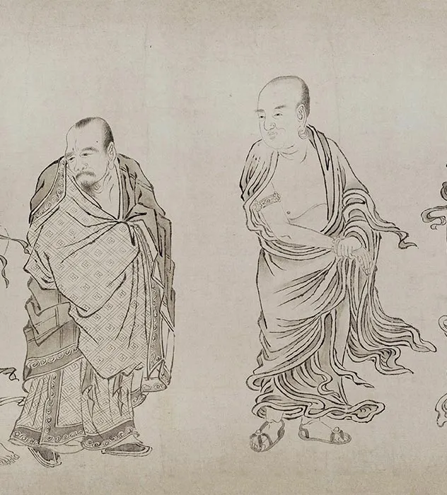 传明仇英临贯休十六罗汉图卷_08