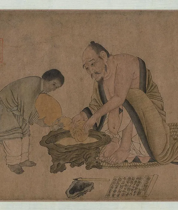 传唐陆曜六逸图卷_17