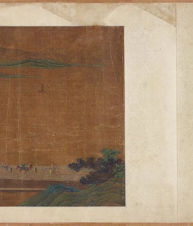 青绿山水楼阁画《阿房宫图》卷_11