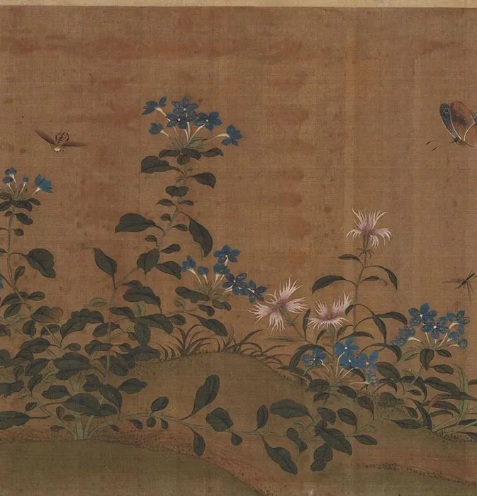 传五代南唐徐熙花卉草虫卷_12