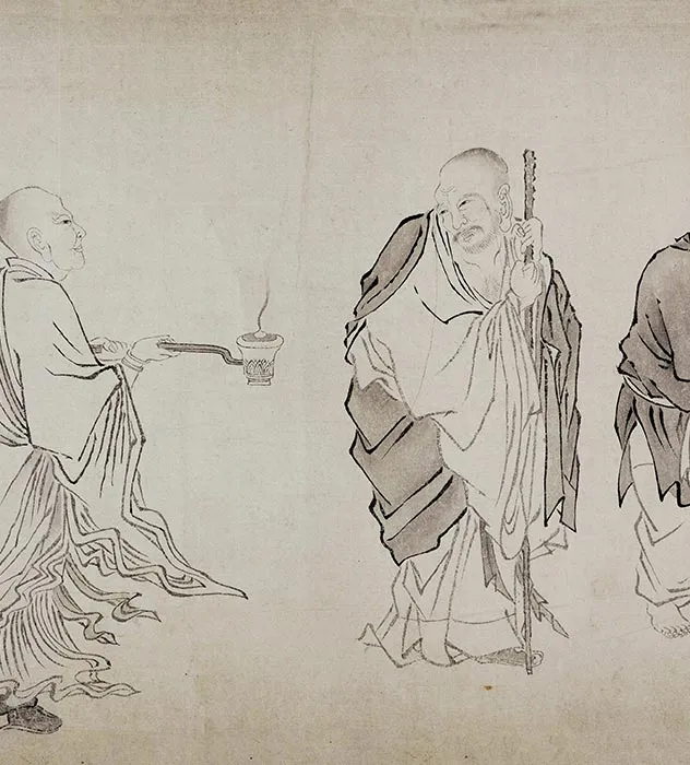 传明仇英临贯休十六罗汉图卷_11