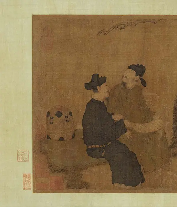 传五代周文矩《琉璃堂人物图》卷_04