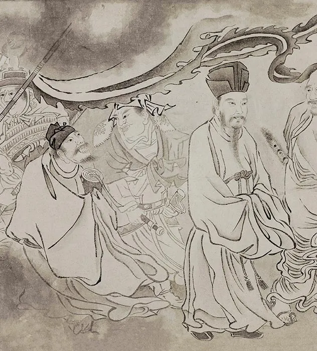 传明仇英临贯休十六罗汉图卷_04