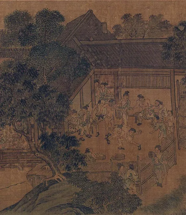 田园山水画《耕渔图》卷_08