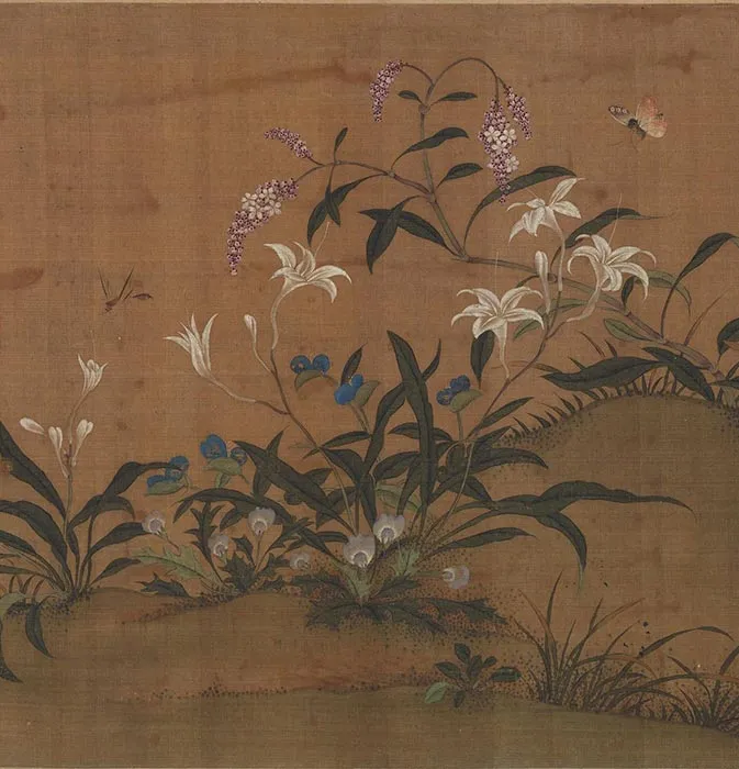 传五代南唐徐熙花卉草虫卷_07