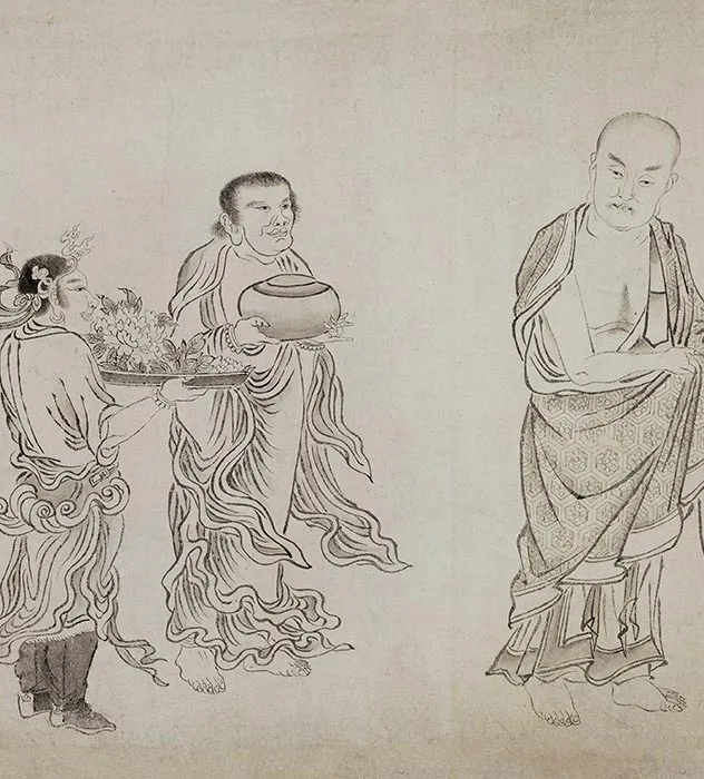 传明仇英临贯休十六罗汉图卷_09