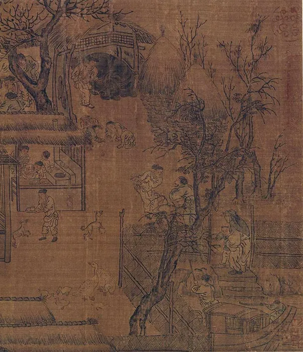 田园山水画《耕渔图》卷_22