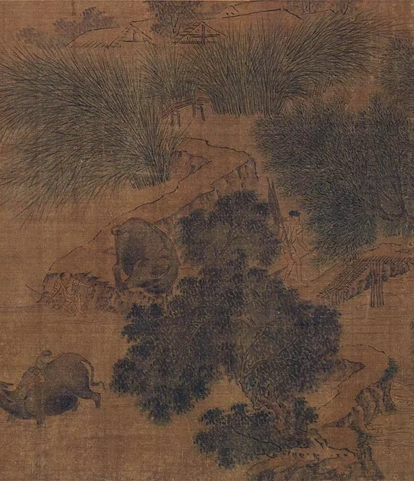 田园山水画《耕渔图》卷_12
