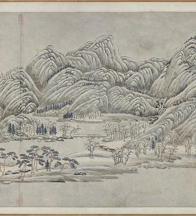 传赵原摹王维江山雪霁图卷_05