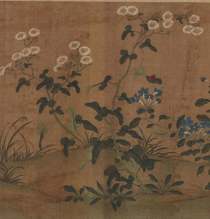 传五代南唐徐熙花卉草虫卷_11