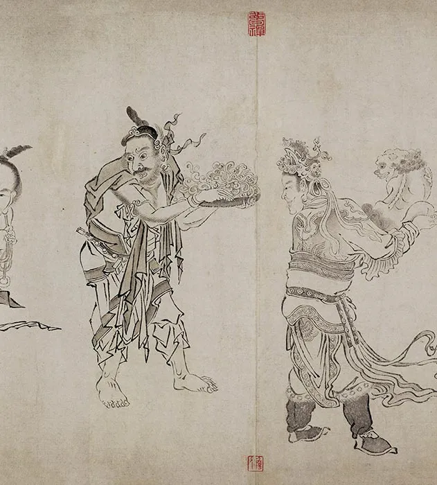 传明仇英临贯休十六罗汉图卷_14