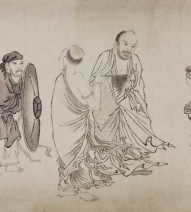 传明仇英临贯休十六罗汉图卷_12