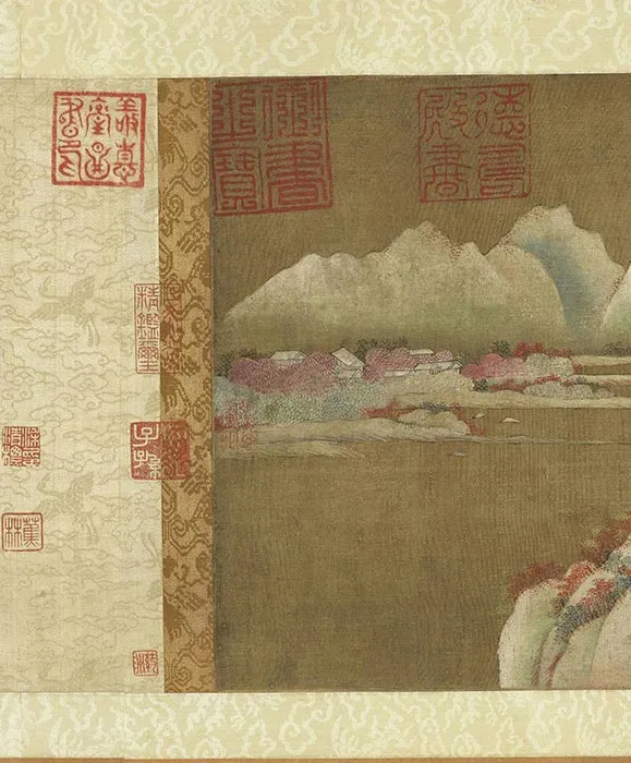 传杨昇没骨山水画卷_04