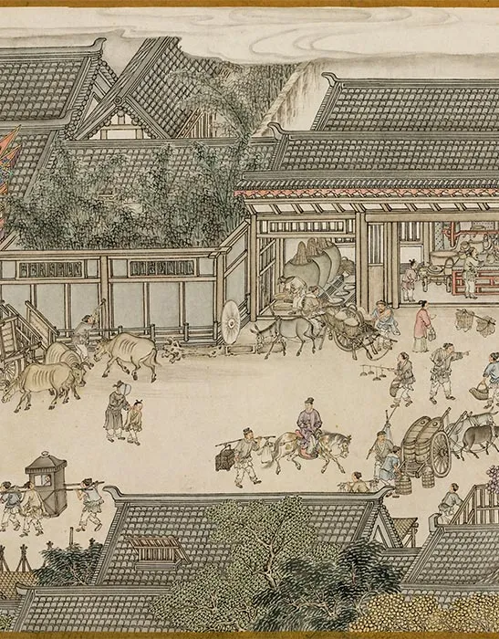 清杨大章仿宋院本金陵图卷_17