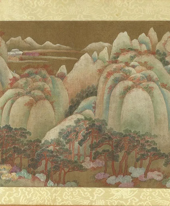 传杨昇没骨山水画卷_08