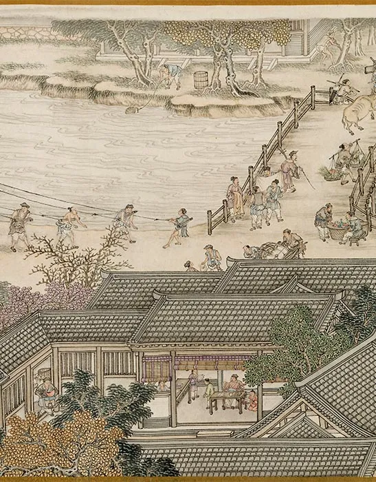 清杨大章仿宋院本金陵图卷_14
