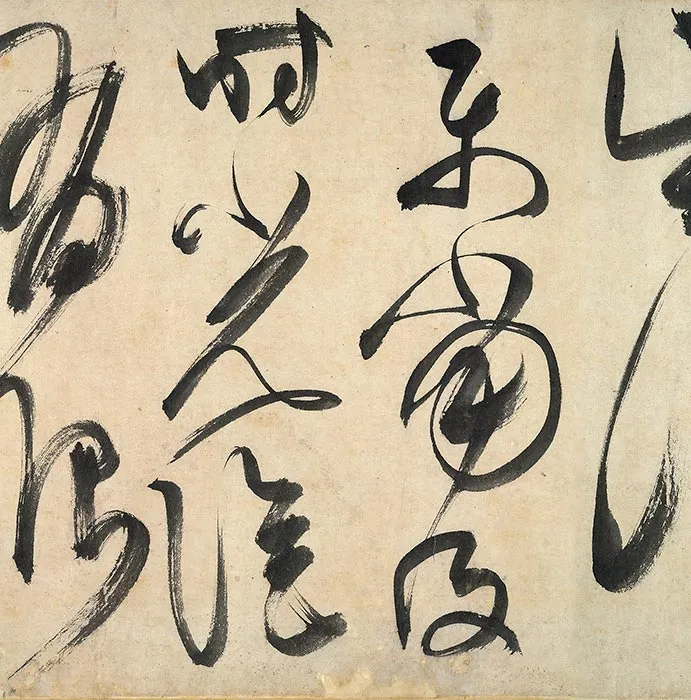 陈淳书画合璧《草书水墨花卉写生图》卷_05