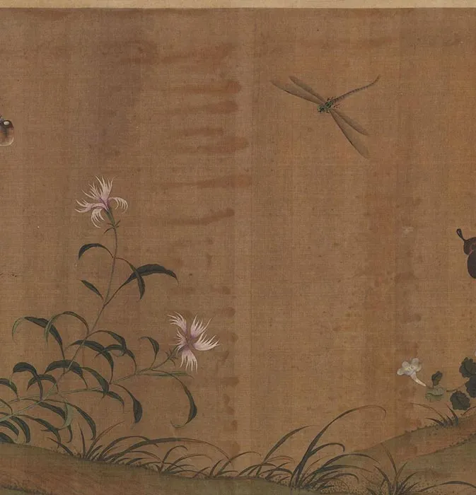 传五代南唐徐熙花卉草虫卷_13