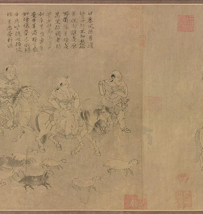 传龚开《笳拍图卷》_25